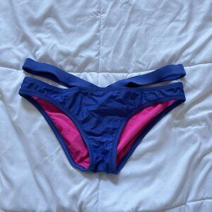 Profile By Blush Womens Size Medium Blue Swimsuit Bikini Bottom Beach Summer